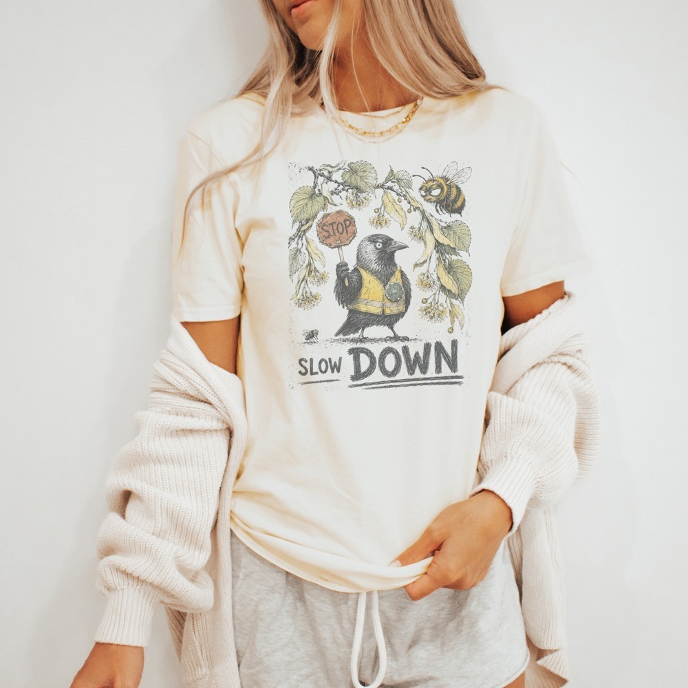 Vintage Style Boho Nature Bird Graphic Tee